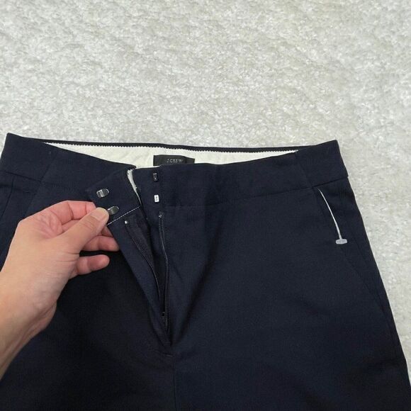 J. Crew Patio Cropped Pant Navy blue NEW - Picture 5 of 8